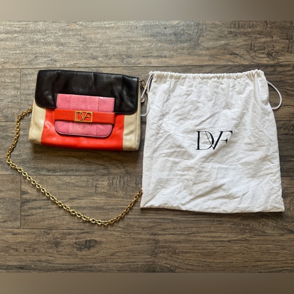 Diane Von Furstenberg Colour Block Purse - Picture 11 of 12